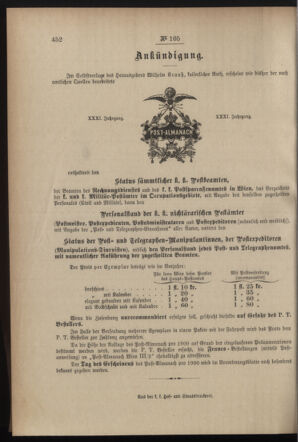 Post- und Telegraphen-Verordnungsblatt für das Verwaltungsgebiet des K.-K. Handelsministeriums 18991023 Seite: 4