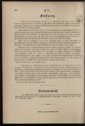 Post- und Telegraphen-Verordnungsblatt für das Verwaltungsgebiet des K.-K. Handelsministeriums 18991121 Seite: 6