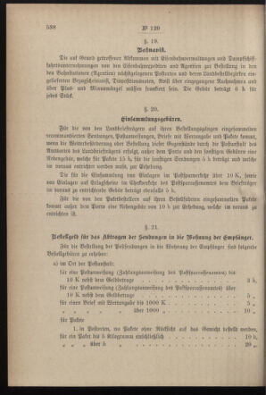 Post- und Telegraphen-Verordnungsblatt für das Verwaltungsgebiet des K.-K. Handelsministeriums 18991201 Seite: 10