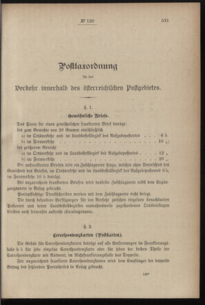 Post- und Telegraphen-Verordnungsblatt für das Verwaltungsgebiet des K.-K. Handelsministeriums 18991201 Seite: 3