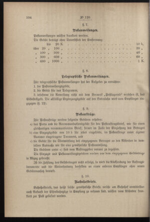 Post- und Telegraphen-Verordnungsblatt für das Verwaltungsgebiet des K.-K. Handelsministeriums 18991201 Seite: 6