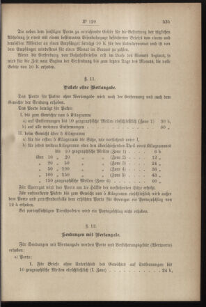 Post- und Telegraphen-Verordnungsblatt für das Verwaltungsgebiet des K.-K. Handelsministeriums 18991201 Seite: 7