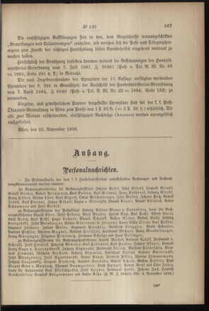 Post- und Telegraphen-Verordnungsblatt für das Verwaltungsgebiet des K.-K. Handelsministeriums 18991205 Seite: 3