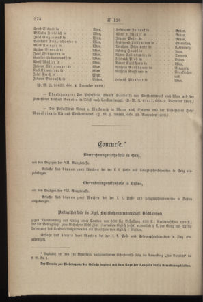 Post- und Telegraphen-Verordnungsblatt für das Verwaltungsgebiet des K.-K. Handelsministeriums 18991208 Seite: 6