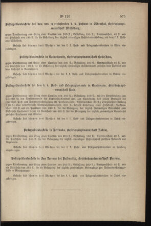 Post- und Telegraphen-Verordnungsblatt für das Verwaltungsgebiet des K.-K. Handelsministeriums 18991208 Seite: 7