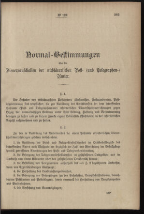 Post- und Telegraphen-Verordnungsblatt für das Verwaltungsgebiet des K.-K. Handelsministeriums 18991213 Seite: 3