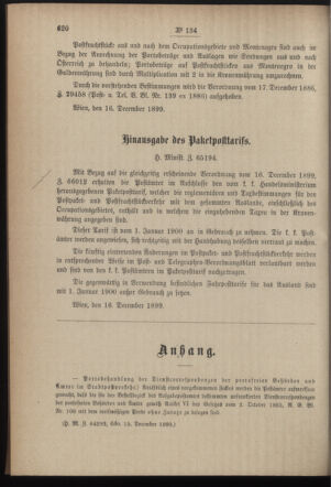 Post- und Telegraphen-Verordnungsblatt für das Verwaltungsgebiet des K.-K. Handelsministeriums 18991222 Seite: 4