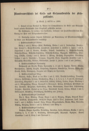 Post- und Telegraphen-Verordnungsblatt für das Verwaltungsgebiet des K.-K. Handelsministeriums 19000105 Seite: 2