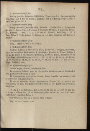 Post- und Telegraphen-Verordnungsblatt für das Verwaltungsgebiet des K.-K. Handelsministeriums 19000105 Seite: 3