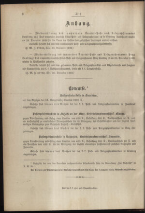 Post- und Telegraphen-Verordnungsblatt für das Verwaltungsgebiet des K.-K. Handelsministeriums 19000105 Seite: 4