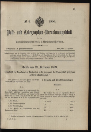 Post- und Telegraphen-Verordnungsblatt für das Verwaltungsgebiet des K.-K. Handelsministeriums