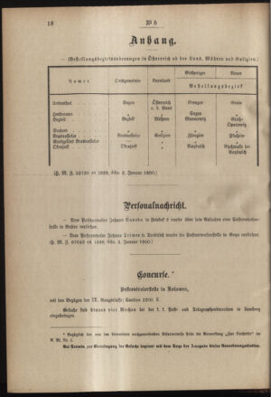 Post- und Telegraphen-Verordnungsblatt für das Verwaltungsgebiet des K.-K. Handelsministeriums 19000115 Seite: 2