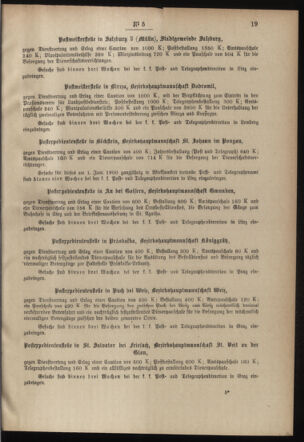 Post- und Telegraphen-Verordnungsblatt für das Verwaltungsgebiet des K.-K. Handelsministeriums 19000115 Seite: 3