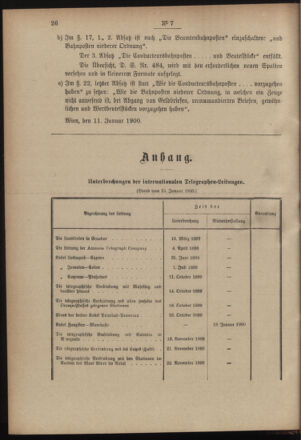 Post- und Telegraphen-Verordnungsblatt für das Verwaltungsgebiet des K.-K. Handelsministeriums 19000119 Seite: 2