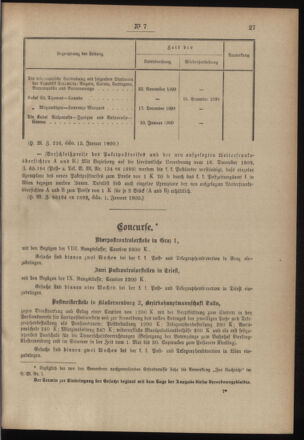 Post- und Telegraphen-Verordnungsblatt für das Verwaltungsgebiet des K.-K. Handelsministeriums 19000119 Seite: 3