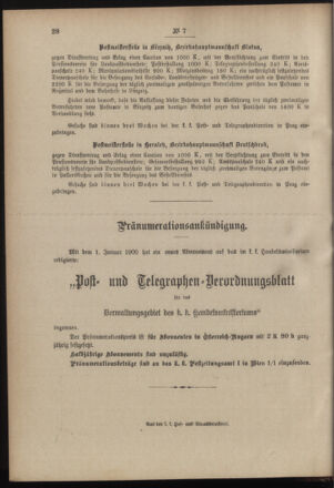 Post- und Telegraphen-Verordnungsblatt für das Verwaltungsgebiet des K.-K. Handelsministeriums 19000119 Seite: 4