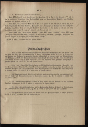 Post- und Telegraphen-Verordnungsblatt für das Verwaltungsgebiet des K.-K. Handelsministeriums 19000124 Seite: 3