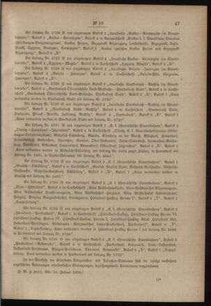 Post- und Telegraphen-Verordnungsblatt für das Verwaltungsgebiet des K.-K. Handelsministeriums 19000131 Seite: 11