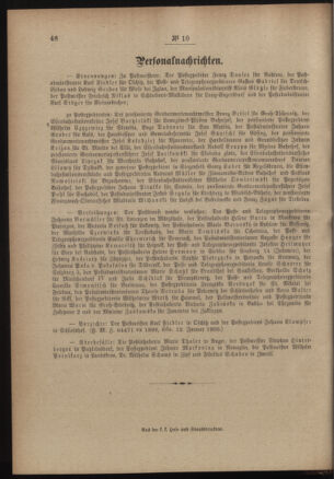 Post- und Telegraphen-Verordnungsblatt für das Verwaltungsgebiet des K.-K. Handelsministeriums 19000131 Seite: 12