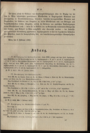 Post- und Telegraphen-Verordnungsblatt für das Verwaltungsgebiet des K.-K. Handelsministeriums 19000217 Seite: 3