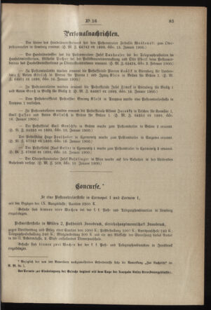 Post- und Telegraphen-Verordnungsblatt für das Verwaltungsgebiet des K.-K. Handelsministeriums 19000217 Seite: 7