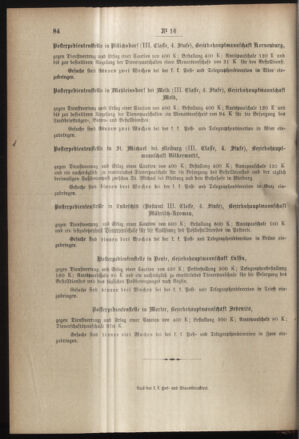 Post- und Telegraphen-Verordnungsblatt für das Verwaltungsgebiet des K.-K. Handelsministeriums 19000217 Seite: 8