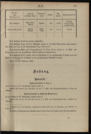 Post- und Telegraphen-Verordnungsblatt für das Verwaltungsgebiet des K.-K. Handelsministeriums 19000222 Seite: 3