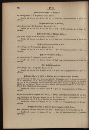 Post- und Telegraphen-Verordnungsblatt für das Verwaltungsgebiet des K.-K. Handelsministeriums 19000302 Seite: 6