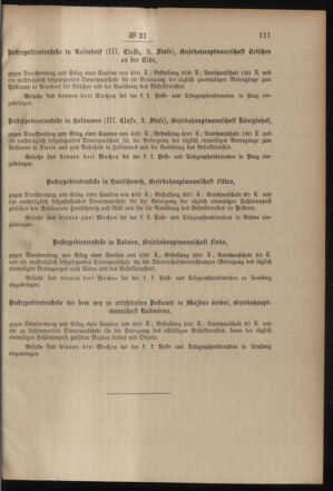 Post- und Telegraphen-Verordnungsblatt für das Verwaltungsgebiet des K.-K. Handelsministeriums 19000302 Seite: 7