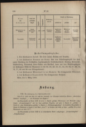 Post- und Telegraphen-Verordnungsblatt für das Verwaltungsgebiet des K.-K. Handelsministeriums 19000308 Seite: 4