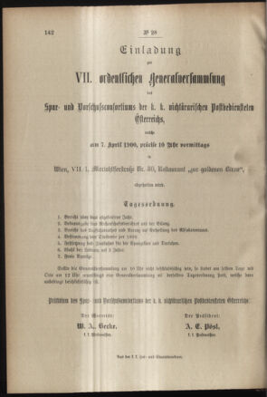 Post- und Telegraphen-Verordnungsblatt für das Verwaltungsgebiet des K.-K. Handelsministeriums 19000319 Seite: 4