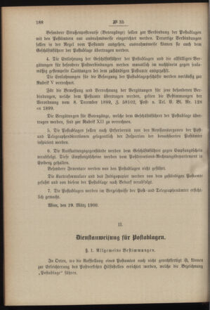 Post- und Telegraphen-Verordnungsblatt für das Verwaltungsgebiet des K.-K. Handelsministeriums 19000421 Seite: 2