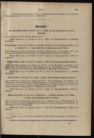 Post- und Telegraphen-Verordnungsblatt für das Verwaltungsgebiet des K.-K. Handelsministeriums 19000426 Seite: 3