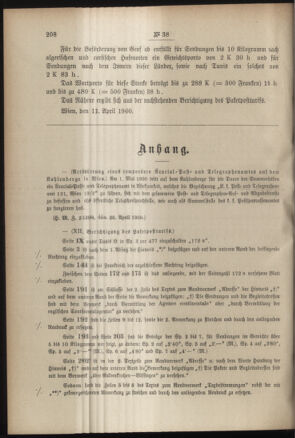 Post- und Telegraphen-Verordnungsblatt für das Verwaltungsgebiet des K.-K. Handelsministeriums 19000430 Seite: 2