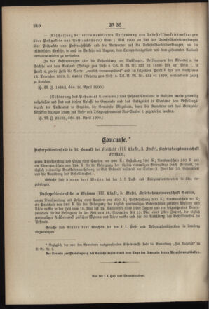 Post- und Telegraphen-Verordnungsblatt für das Verwaltungsgebiet des K.-K. Handelsministeriums 19000430 Seite: 4