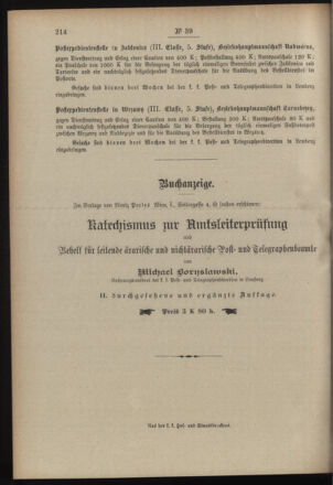 Post- und Telegraphen-Verordnungsblatt für das Verwaltungsgebiet des K.-K. Handelsministeriums 19000501 Seite: 4