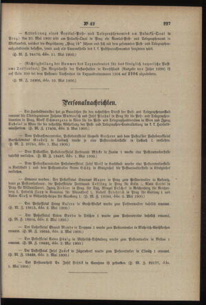 Post- und Telegraphen-Verordnungsblatt für das Verwaltungsgebiet des K.-K. Handelsministeriums 19000516 Seite: 5