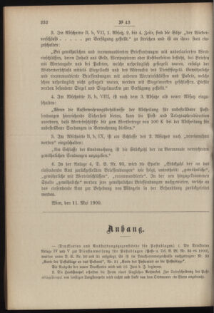 Post- und Telegraphen-Verordnungsblatt für das Verwaltungsgebiet des K.-K. Handelsministeriums 19000525 Seite: 2