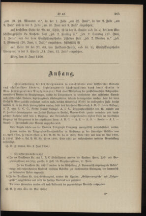 Post- und Telegraphen-Verordnungsblatt für das Verwaltungsgebiet des K.-K. Handelsministeriums 19000613 Seite: 3