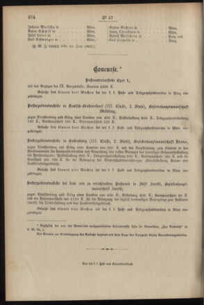 Post- und Telegraphen-Verordnungsblatt für das Verwaltungsgebiet des K.-K. Handelsministeriums 19000623 Seite: 4