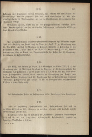 Post- und Telegraphen-Verordnungsblatt für das Verwaltungsgebiet des K.-K. Handelsministeriums 19000630 Seite: 5