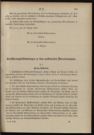 Post- und Telegraphen-Verordnungsblatt für das Verwaltungsgebiet des K.-K. Handelsministeriums 19000820 Seite: 9