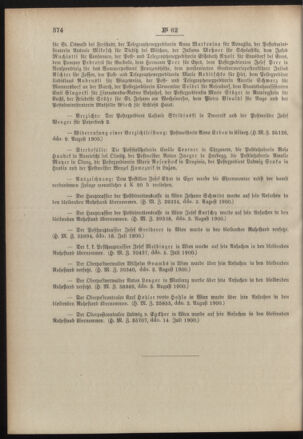 Post- und Telegraphen-Verordnungsblatt für das Verwaltungsgebiet des K.-K. Handelsministeriums 19000824 Seite: 12