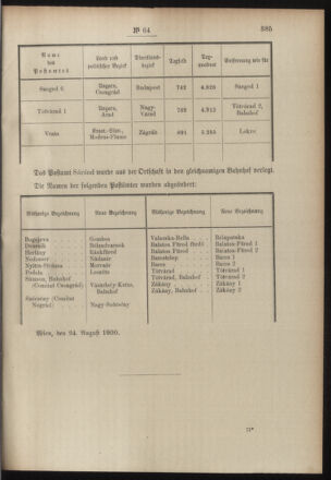 Post- und Telegraphen-Verordnungsblatt für das Verwaltungsgebiet des K.-K. Handelsministeriums 19000903 Seite: 3