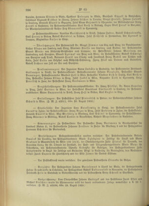 Post- und Telegraphen-Verordnungsblatt für das Verwaltungsgebiet des K.-K. Handelsministeriums 19000905 Seite: 6