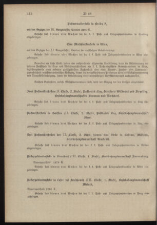 Post- und Telegraphen-Verordnungsblatt für das Verwaltungsgebiet des K.-K. Handelsministeriums 19000921 Seite: 6