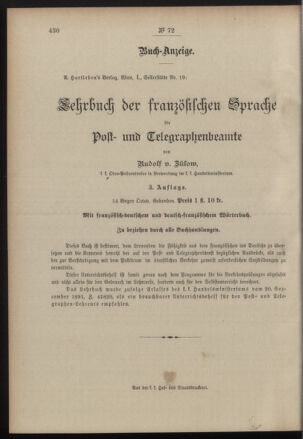 Post- und Telegraphen-Verordnungsblatt für das Verwaltungsgebiet des K.-K. Handelsministeriums 19001002 Seite: 4