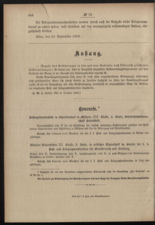 Post- und Telegraphen-Verordnungsblatt für das Verwaltungsgebiet des K.-K. Handelsministeriums 19001011 Seite: 2