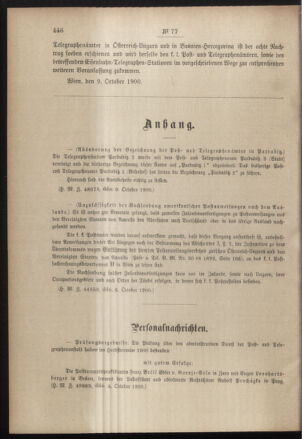 Post- und Telegraphen-Verordnungsblatt für das Verwaltungsgebiet des K.-K. Handelsministeriums 19001016 Seite: 2