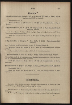 Post- und Telegraphen-Verordnungsblatt für das Verwaltungsgebiet des K.-K. Handelsministeriums 19001113 Seite: 3